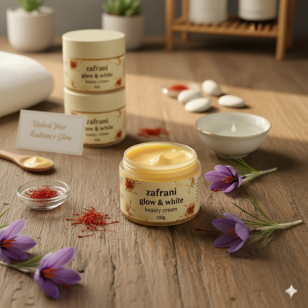 Homemade Zafrani Glow Cream 100% Homemade Organic Whitening